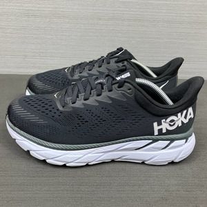 Hoka Clifton 7 Womens Running Shoes 7.5 D (Wide) Black and White 1110535BWHT